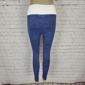 Nux Compression Ankle Leggings Blue White S NWT